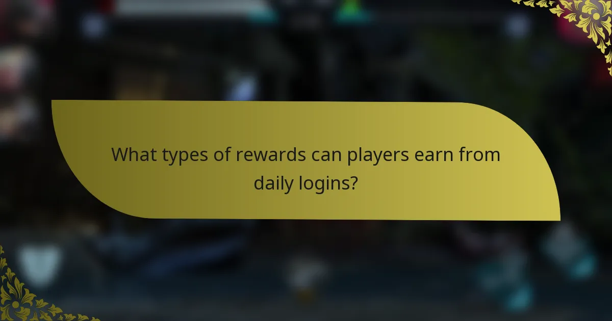 What types of rewards can players earn from daily logins?